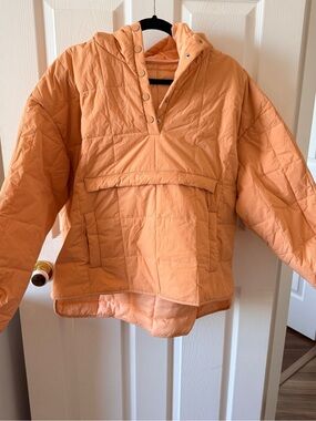 Women's Quilted Pullover Puffer Jacket - Peach